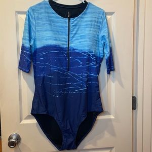 Blue One Piece Swimsuit